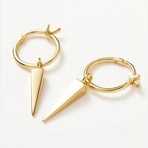 Missoma Gold Mini Spike Charm Hoops